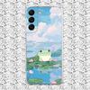 Милый чехол для телефона с лягушкой для Samsung S24,30,21,22,23,20 FE,lite,PIus,Ultra,5G,Note,9,10 Прозрачный чехол