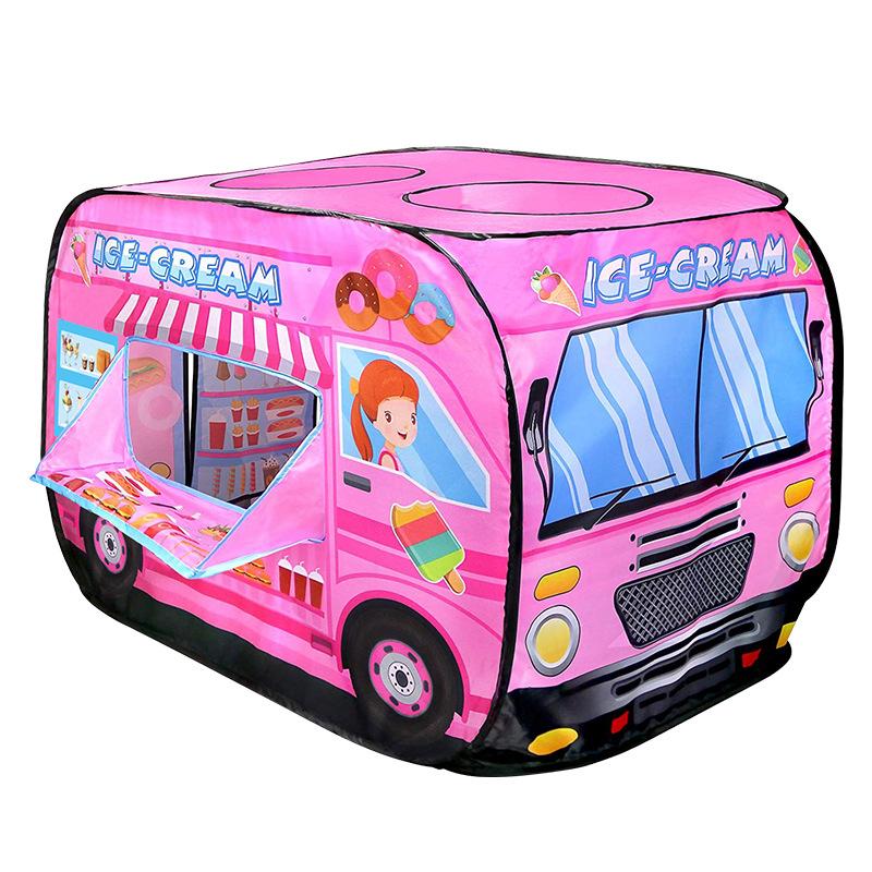 Игровой домик, палатка для игр, пожарная машина, полицейский автобус, складная, всплывающая, игрушка, игровой домик, детские игрушки, палатка, мороженое, модель пожарной машины