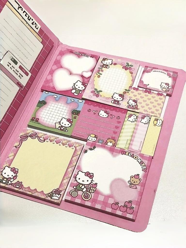 Hot Cute Sanrio & For Kuromi Cinnamoroll Sticky Notepad, Adorable Oblong Paper Notepad For Office Stationery