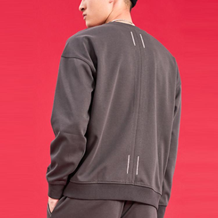 Свитшот Li Ning из коллекции спортивной моды, унисекс, цвет черный эбен, AWDQ929-2