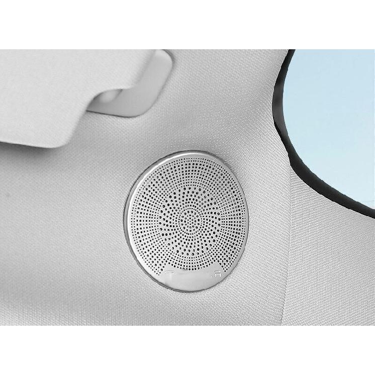 Серебристая стальная накладка на стойку А для динамика, 2 шт., подходит для Tesla Model 3 2017-