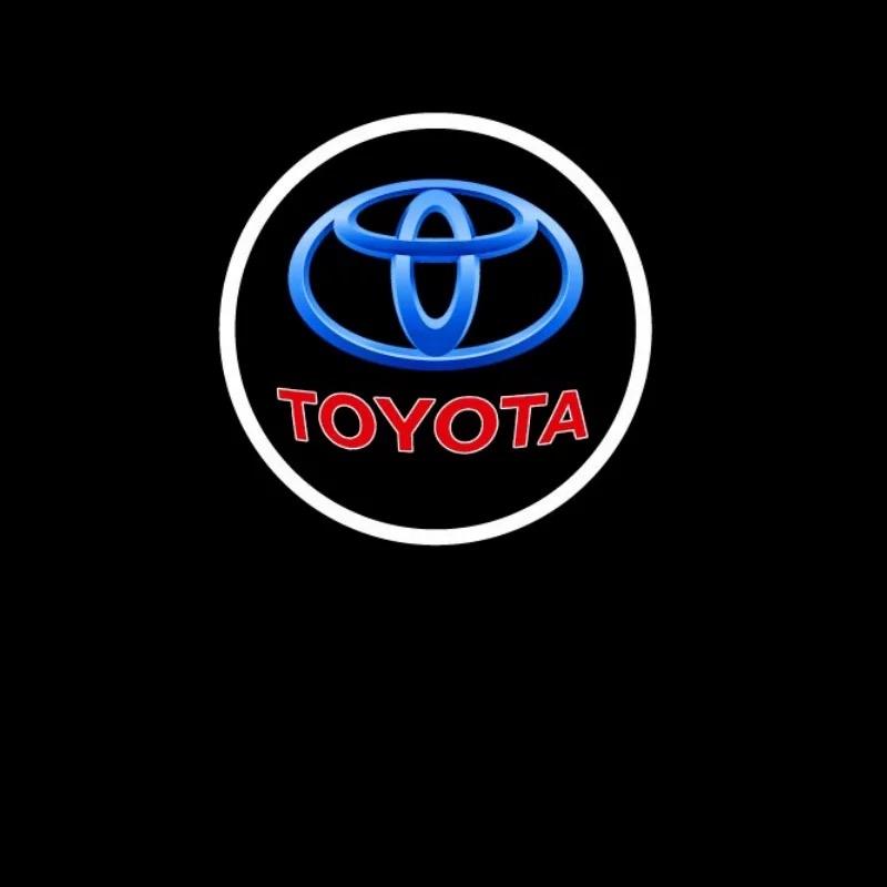 2 шт. Светодиодный светильник приветствия в двери для Toyota Highlander RAV4 Camry AVALON Corolla Prado, лампа порога, проектор с логотипом Toyota, декор автомобиля