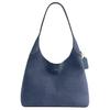 Сумка через плечо Brooklyn 34, тисненые золотые буквы, замша, большая женская сумка через плечо, синяя CCU01-B4LD