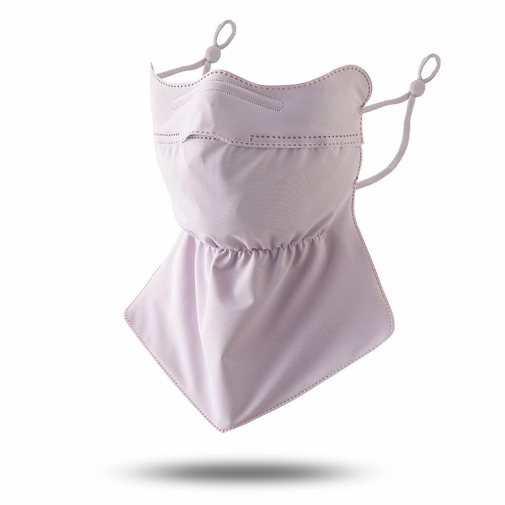 Fashion Quick Drying Ice Silk Mask Breathable Hanging Ear Sun Protection Mask Solid Color Anti-UV Mask Scarf Women