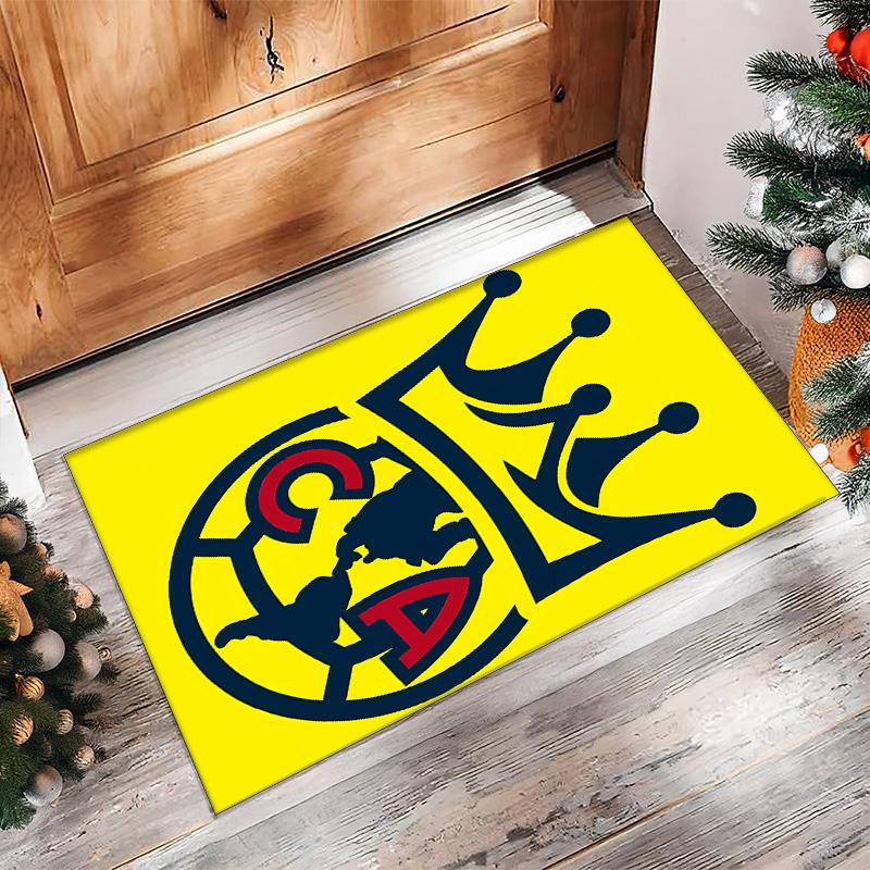 club América Printed Flannel Area Rug Non Slip Soft Polyester Floor Carpet Indoor Decor Mat for Bedroom Living Room Sofa