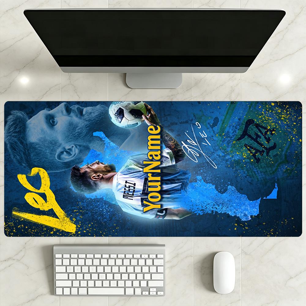 Messi Customize Text Beach Towel High Absorbency & Quick-Dry Perfect for Traveling Yoga Camping and Swimming