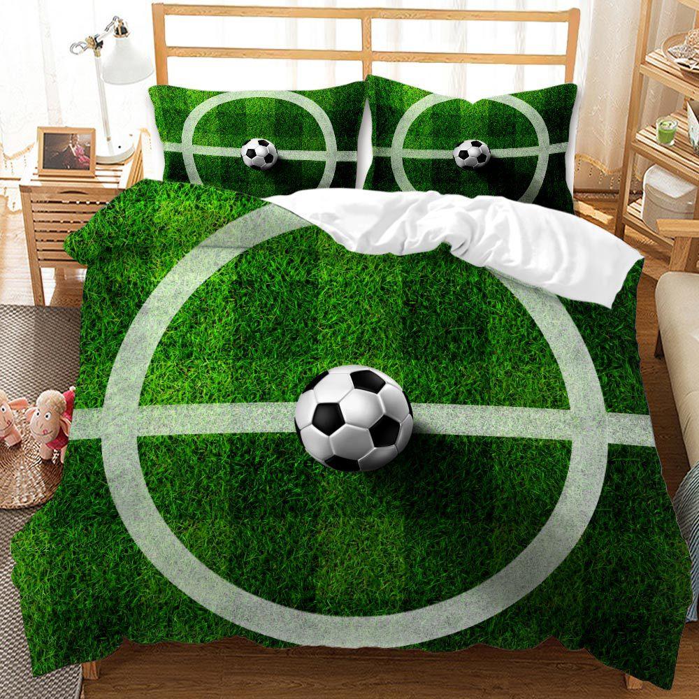 Sports Football Digital Printing eBay Quilt Set Three-piece Bedding