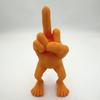 2Pcs/Set Middle Finger Figure Statue Desktop Flip-off Hand Figurine with Legs Rebellious