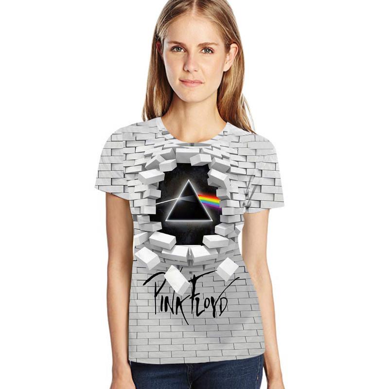 Свободная футболка с короткими рукавами Pink Floyd в Европе и США с 3D-цифровой печатью