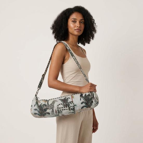 Yoga Bag usalover925 Animal Print Quilted Cotton Yoga 45