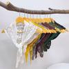 Hand Crochet Thread Woman Cotton Lace Shawl Fake Collar Triangle Scarf Shopping Cycling Beach Golf Leisure Decoration