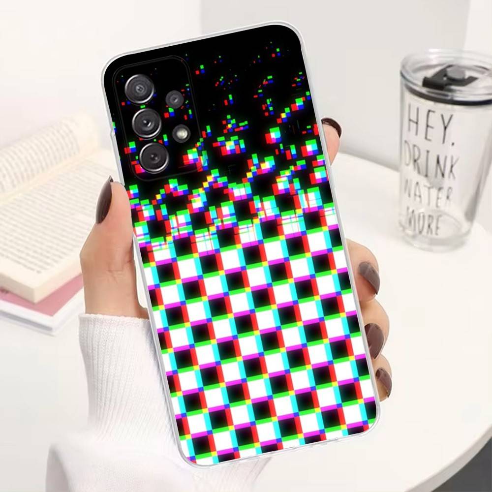 Клетчатый Шахматный Доска Чехол для Телефона Для Samsung Ultra,FE,A30,71,51,S9,10,20,Lite, S22,23,21,Plus, Прозрачный, Силиконовый