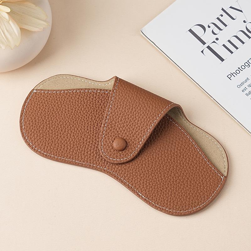 Литературный молодежный женский чехол для очков из кожи первого слоя, пылезащитный бокс для хранения солнцезащитных очков, защитный чехол для солнцезащитных очков из мягкой кожи