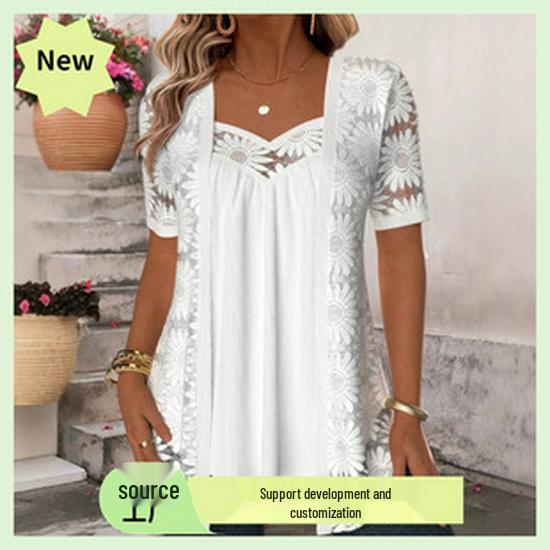 2026 European Spring/Summer Women's Solid Color Pleated Elegant Top Vest