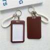 Ins Solid Color ID Card Holder Student Bus Card Case Badge Cards Cover Women Credit Card Holder with Hand Rope Lanyard