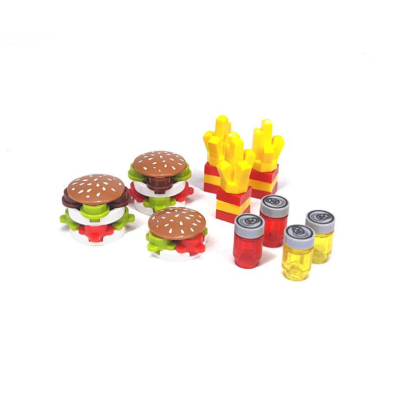 Small Particles Building Block Compatible Patchwork Food Assembly Bread Dessert Garden Street Scene