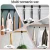 Leather S Metal Hooks,3 Pcs Multifunctional S-Hooks with PU Leather Coat S Hooks for Hanging Clothes Outdoor Camping Hanging Kitchen(Black)