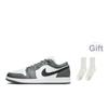 Air Jordan 1 Low Iron Grey Black Унисекс Кроссовки Белый 553558-152