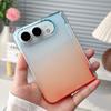 For iPhone Duo Fold Case Fashion Gradient Clear  Magnetic Rotating Bracket Protective Back cover For iPhone 18Fold Shell Funda