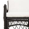 Garden Chair with Cushion Black 73 x 61 x 77 cm Poly Rattan