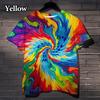 Футболка с принтом «Tie-Dye» в виде радуги на 3D-принте, повседневные топы для мужчин и женщин Street Dizzy Colorful XS-5XL