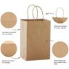 Paper Bags Kraft Bags, Solid Color Gift Bags with Handles for Birthday Party Grocery Retail Shopping Business