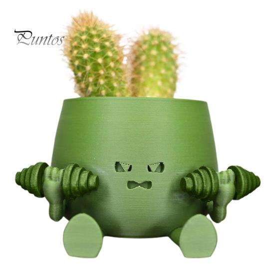 Счастливое лицо, горшок для цветов из смолы, гитара, приятель, сидящая мультяшная фигурка, суккулентный горшок для рабочего стола, кактусы, комнатные растения