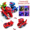 Vibrant Transforming Dinosaur Led Car T-rex Featuring Fun Sounds And Bright Lights For Young Adventurers