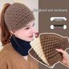 Women's Knitted Headband: Autumn/Winter Warm Fleece Wool Ear Muffs, Soft White Hair Accessory