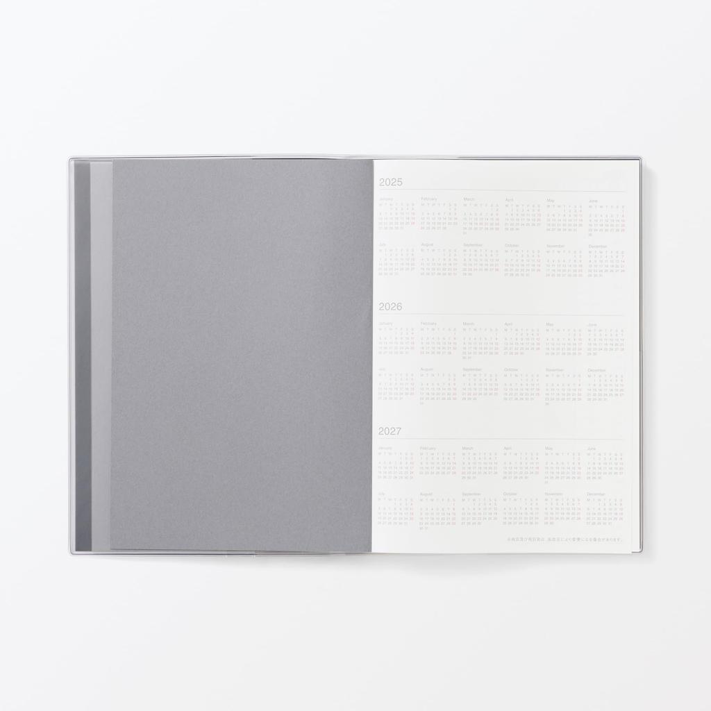MUJI 2026 A5 Vertical Starting December 84854552 Planner, 2025, Black, Monthly/Weekly,