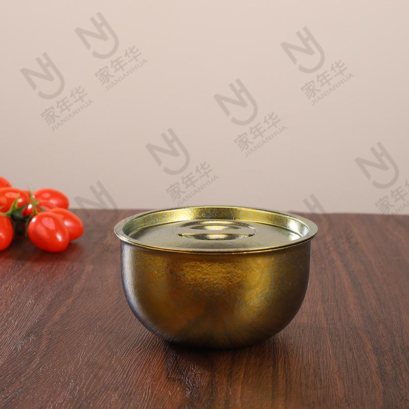 Pure Titanium Steamed Egg & Noodle Bowl: Simple, Stylish, Lightweight, Durable, Antibacterial, and Drop-Proof.
