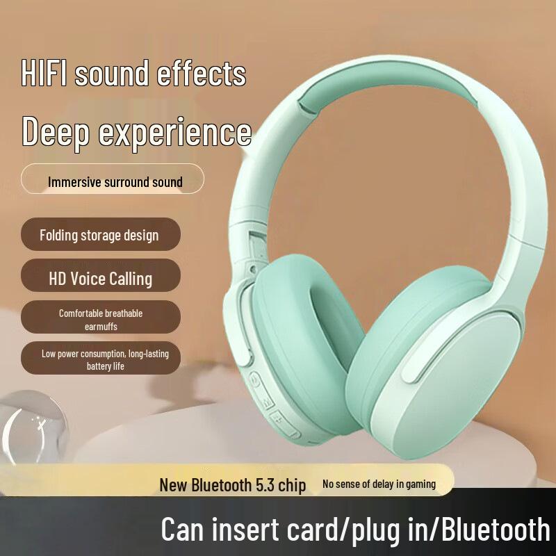 Беспроводные Bluetooth игровые накладные наушники с глубоким басом P2961 - Высококачественный звук для киберспорта и музыки