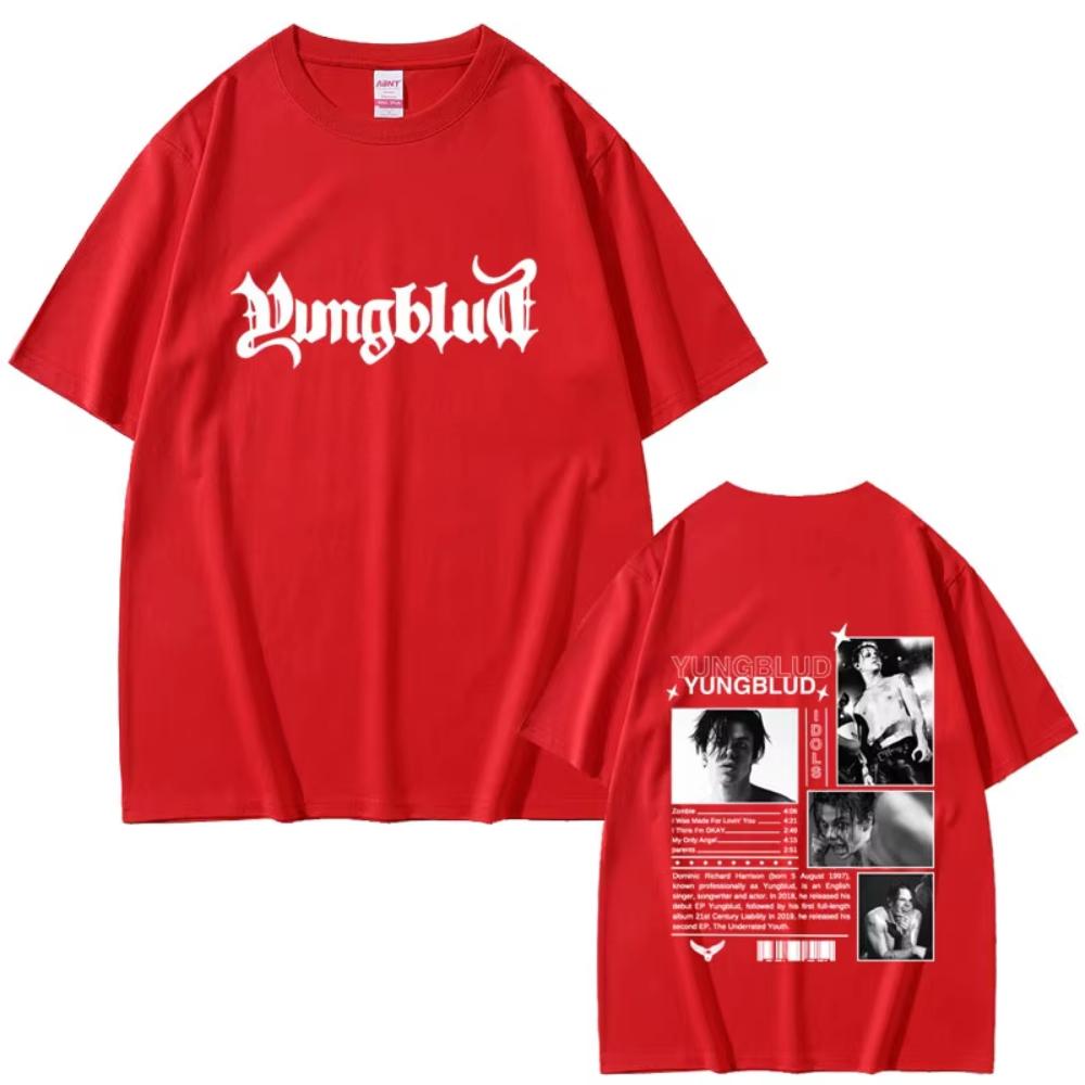 Yungblud IDOLS Tour 2025 Графические футболки Мужские Женские Мода Хип-хоп Готика Уличная одежда Мужские Повседневные Мягкий Хлопок Оверсайз Футболки