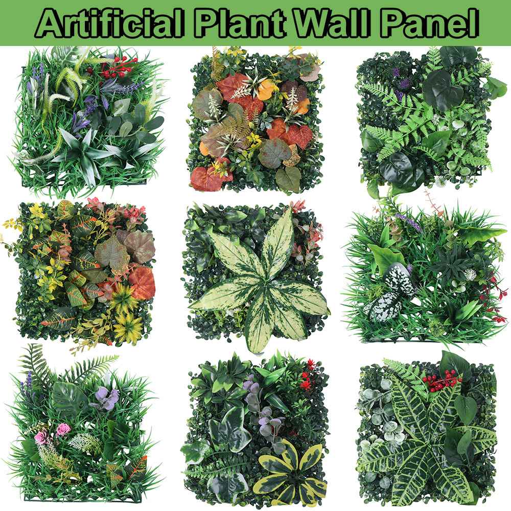 UV Protection Artificial Eucalyptus Carpet Simulation Maple Plant Sheet Background Wall Decoration