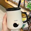 Керамическая кружка с крышкой и ложкой, креативная кружка, кружка высокой ценности, сувенирный подарочный набор, офисная кофейная чашка для воды