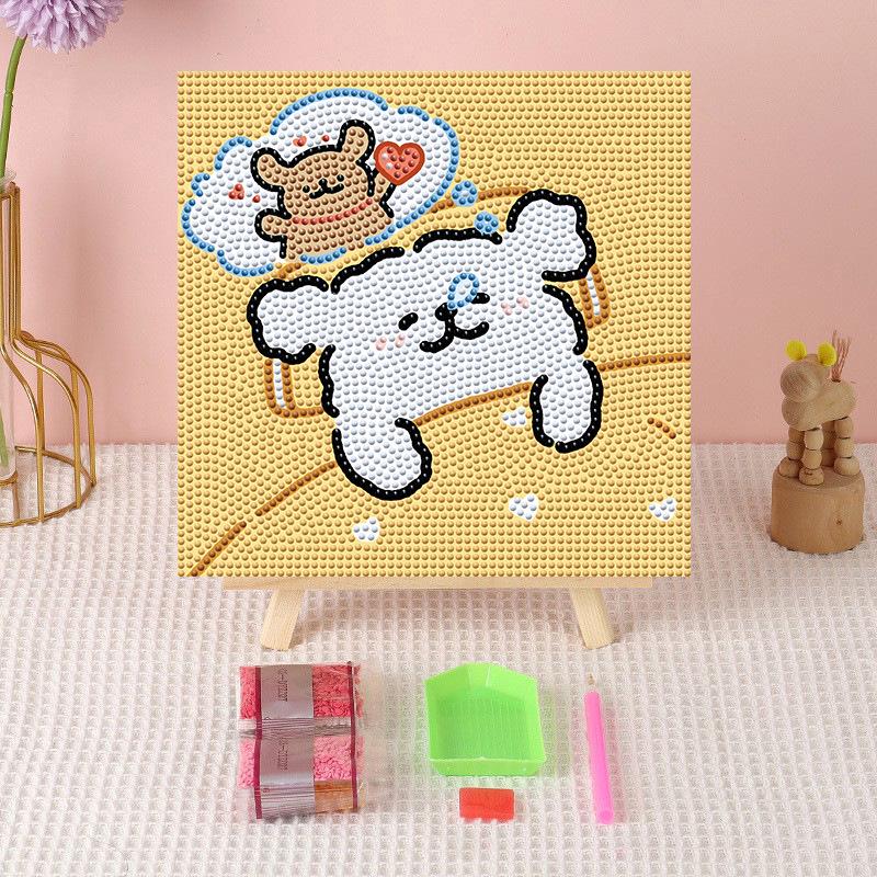 Детский DIY Подрамник для Алмазной Живописи - Мультяшное Декоративное Украшение для Кабинета.