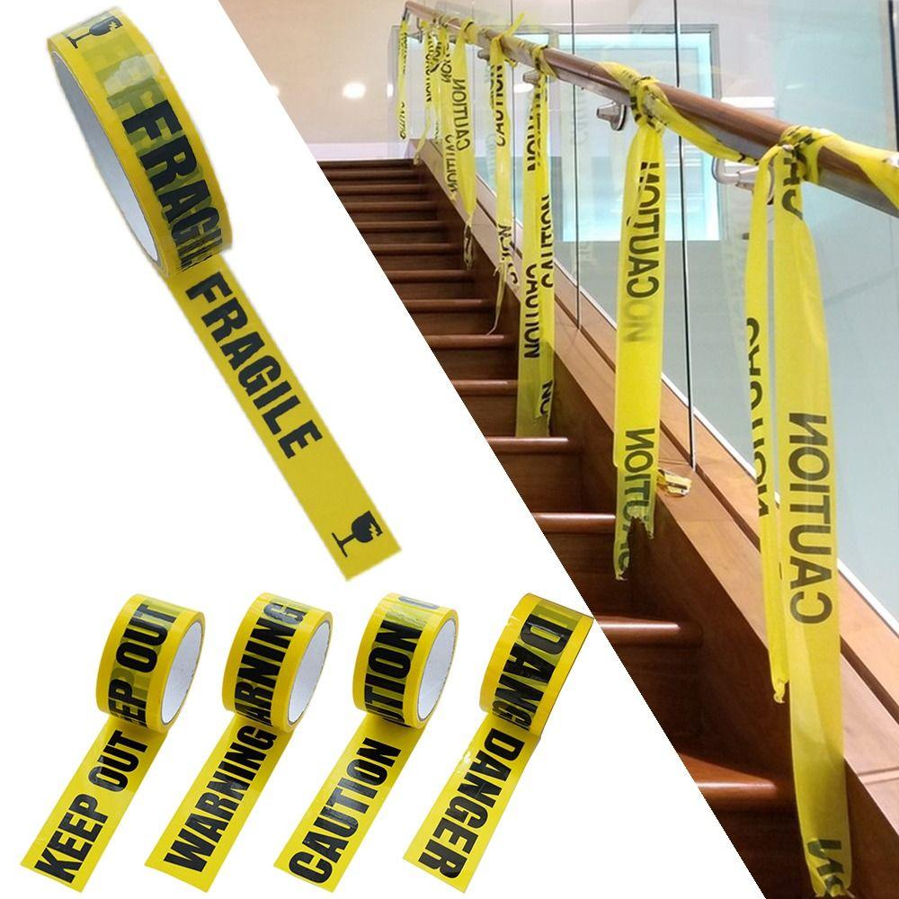 Black Character Warning Tape Yellow Tape Danger Identification Tape  Universal
