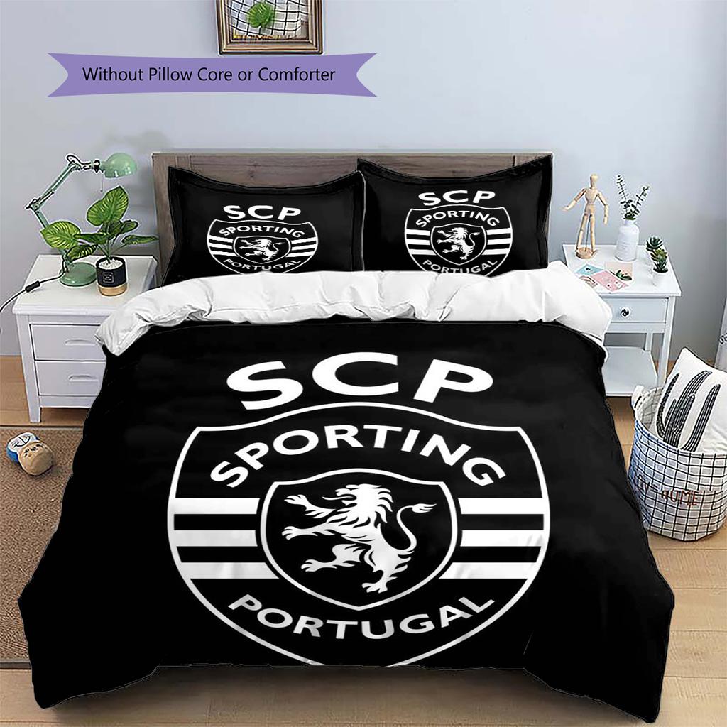 sporting fc Pattern Bedding Home Decoration Birthday Gift (1 * duvet cover + 2 * pillowcase, without core)