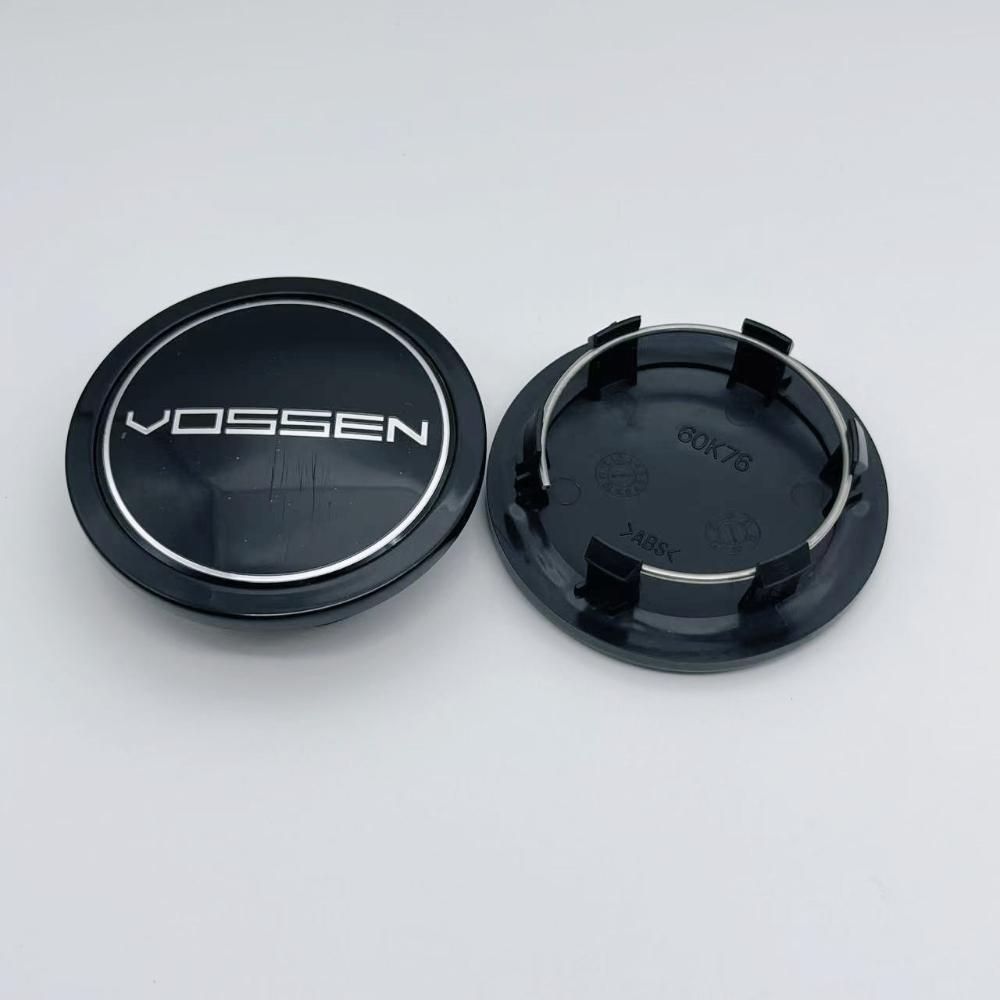 PQMZ2 4pcs 76mm (I.D 60mm) Car Wheel Center Caps With Vossen Logo Emblem Accessories for Porsche Rim Hubcaps Wheels Hub Cover Replace