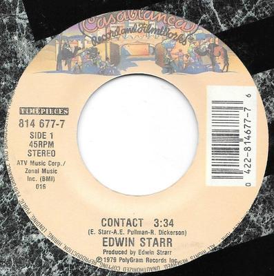 7-дюймовая пластинка EDWIN STARR - Contact / H.A.P.P.Y. Радио 8146777 Касабланка 1991 US Soul/Funk Б/у