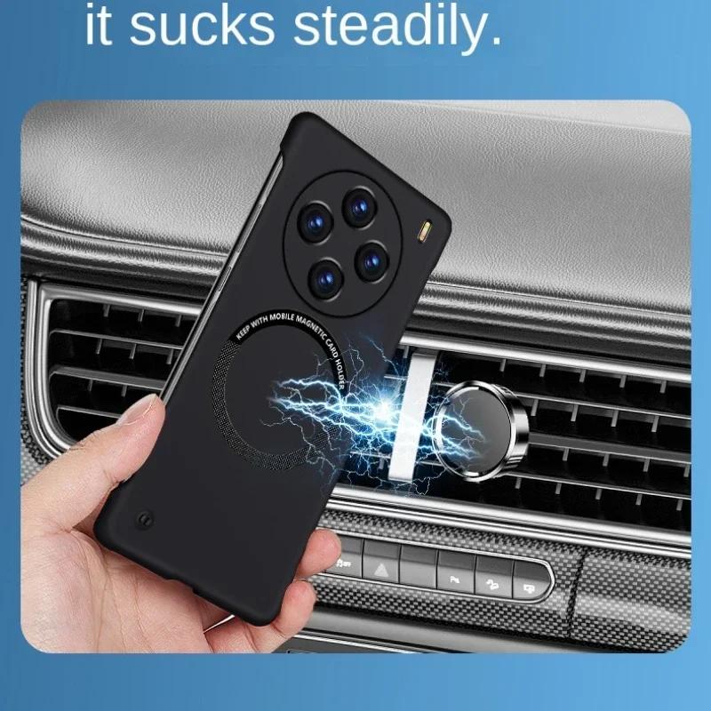 Для Magsafe Frameless Hard PC Back Phone Case для VIVO X200 Pro Mini X100 Ultra 5G X100S Pro X 200pro Capa Wireless Charging Magnetic Borderless Cover