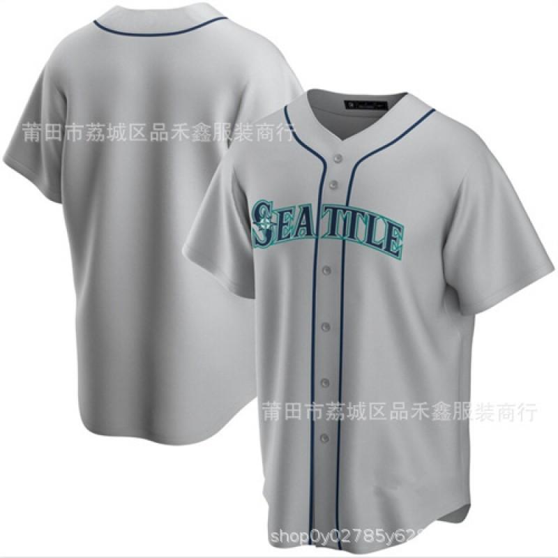 Mens Seattle Mariners 29 Raleigh Embroidered Baseball Jersey Cotton Sportswear Unisex Fan Apparel