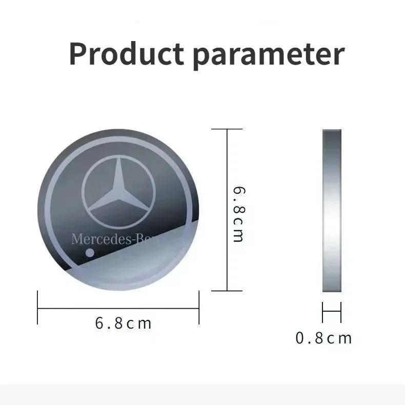 New For Mercedes Benz 2pcs Interior Light Coaster LED Illuminated Car Water Cup Coaster For Mercedes Benz B/C/E/S Class A Class