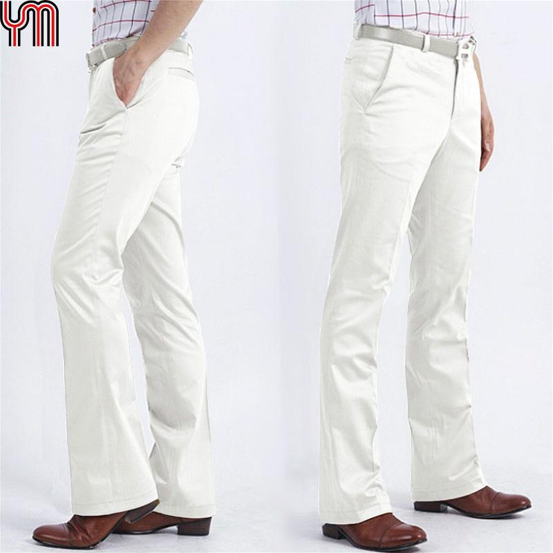 Мужские брюки-клеш, винтажные расклешенные брюки, формальные брюки, широкие брюки, тонкие брюки