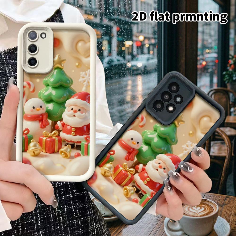 Phone case: 2D flat, suitable for Samsung Galaxy A34 A35 M05 M06 S20 S22 S21 FE Plus 5G protective case, cozy and comforting, perfect Christmas and Ha