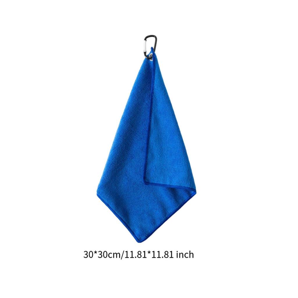 Golf Club Towel Ball Cleaning with Carabiner Clip Accessories Wiping Cloth for