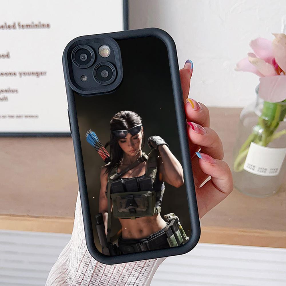 Игровой чехол Delta Force Утолщенный ТПУ Чехол для мобильного телефона для iPhone 17 16 15 14 13 12 11 Air Pro Max Plus Цветная крышка