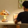 Yousheng Mushroom Cloud Desk Lamp 3D Explosion Cloud Night Light Handmade Resin Table Lamp for Bedroom Desk Bedside Table