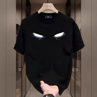 Модный бренд Мужская футболка с коротким рукавом из чистого хлопка Модная универсальная футболка с круглым вырезом для мужчин и женщин Мужская