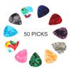 50Pcs Celluloid Guitar Picks Plectrums 0.7mm Musical Instruments Accessory(0.7mm)
